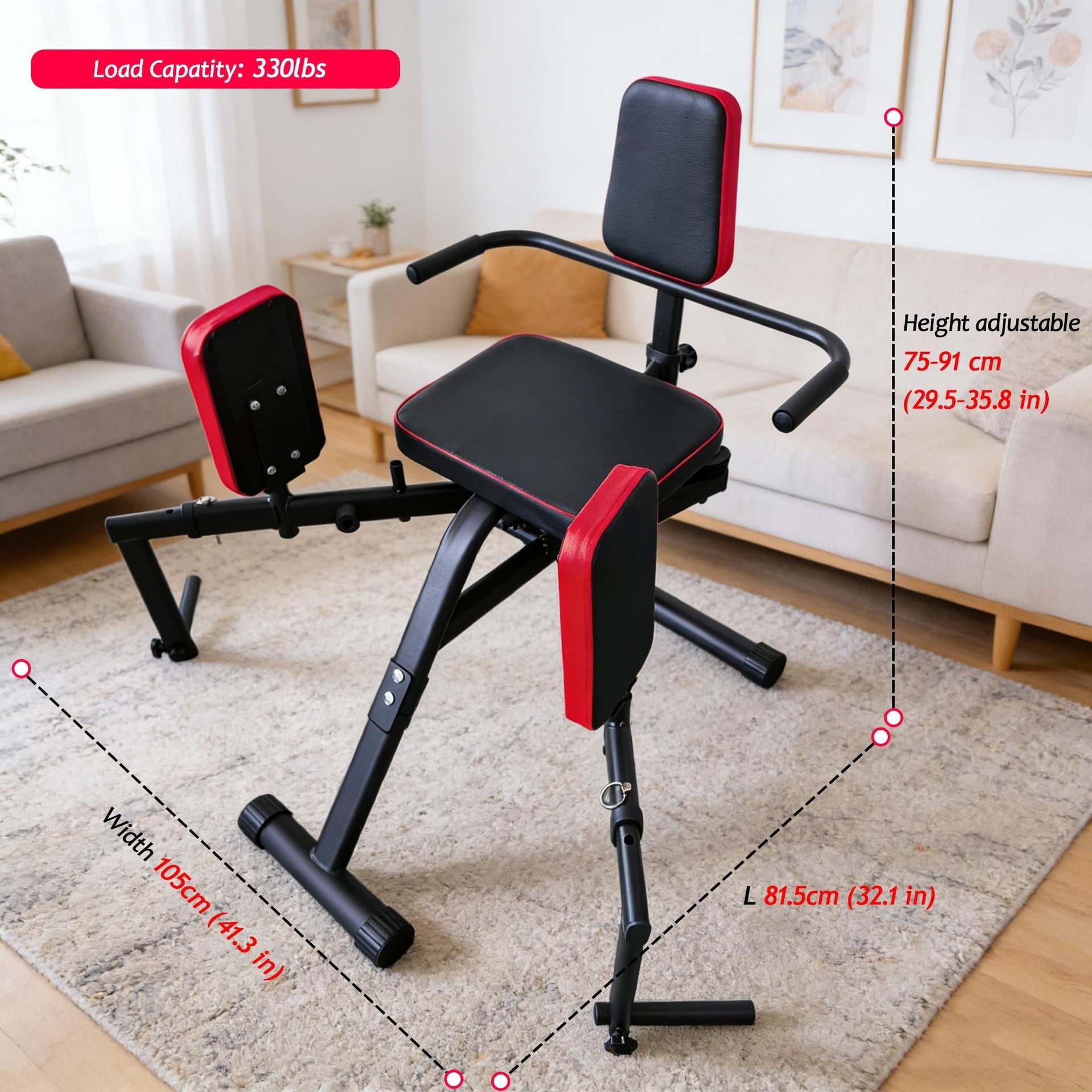 Leg Stretcher Split Training Machine — Adjustable Flexibility Stretching Chair - AGILITHOR