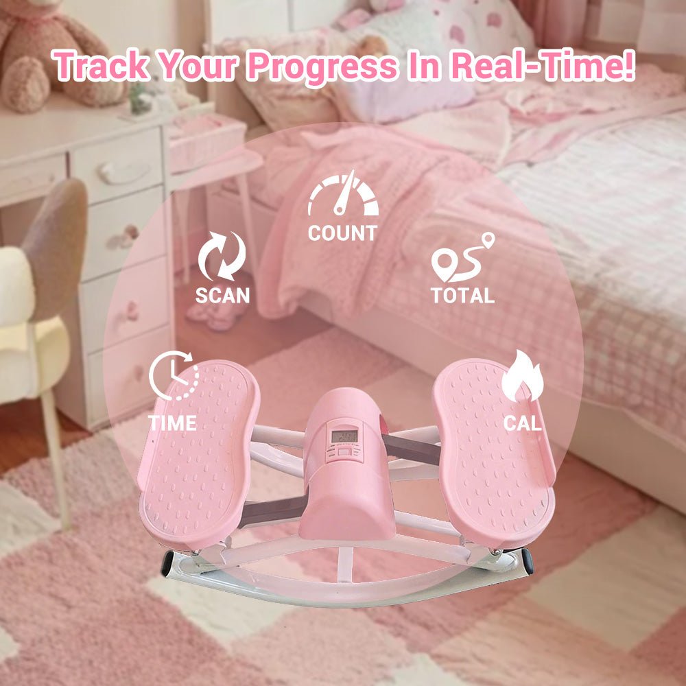 Mini Stepper Machine with Resistance Bands & LCD Counter - AGILITHOR