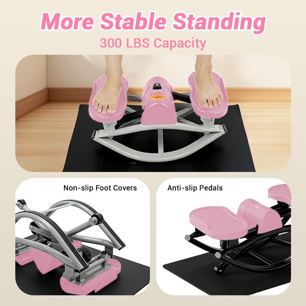 Mini Stepper Machine with Resistance Bands & LCD Counter - AGILITHOR