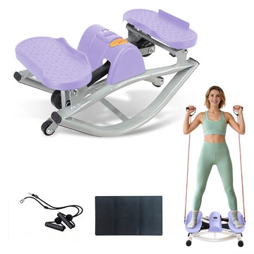 Mini Stepper Machine with Resistance Bands & LCD Counter - AGILITHOR