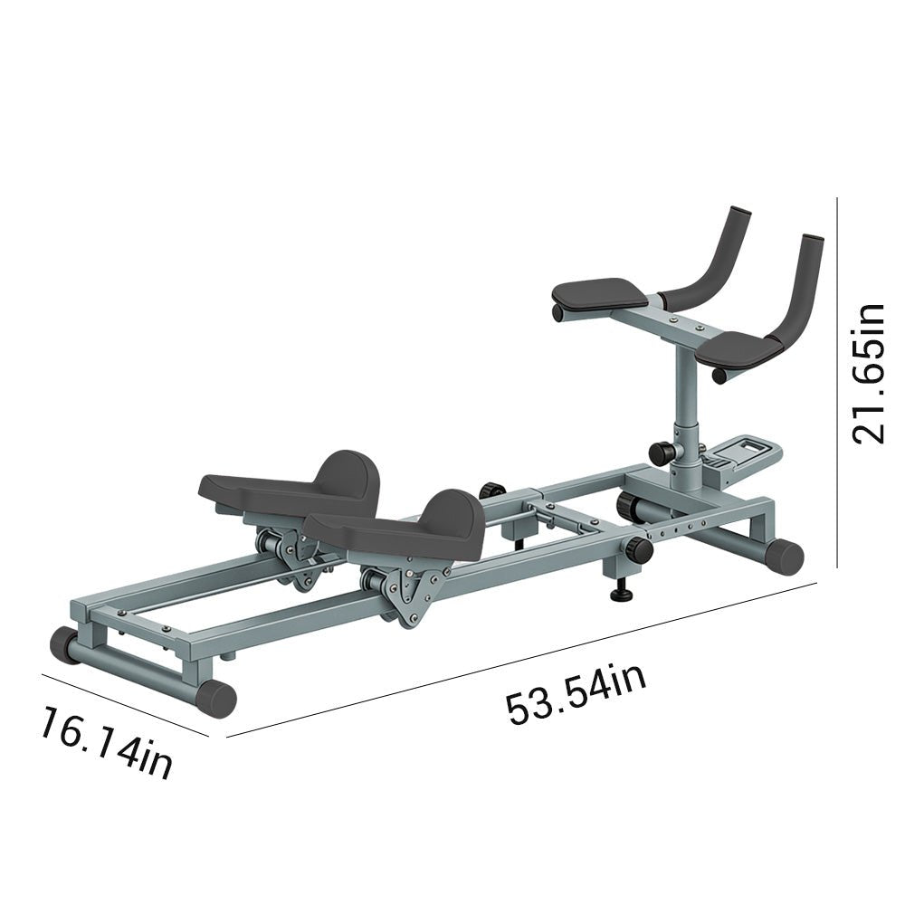 Multi-Function Rowing Machine & Leg Stretch Trainer with 180° Rotating Handle - AGILITHOR