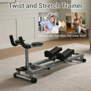 Multi-Function Rowing Machine & Leg Stretch Trainer with 180° Rotating Handle - AGILITHOR