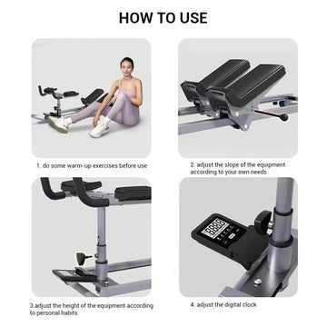 Multi-Function Rowing Machine & Leg Stretch Trainer with 180° Rotating Handle - AGILITHOR