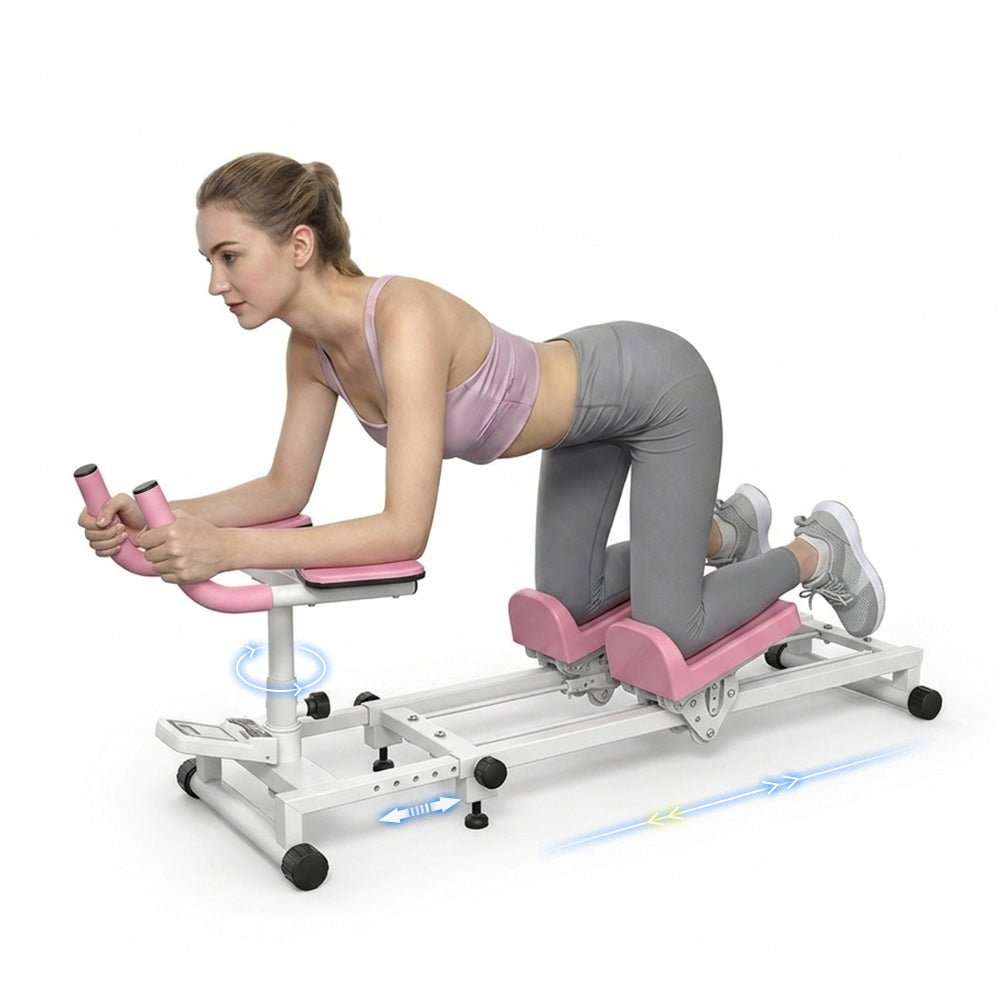 Multi-Function Rowing Machine & Leg Stretch Trainer with 180° Rotating Handle - AGILITHOR