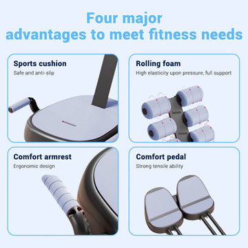 Sit-Up Rowing Machine Trainer with Resistance Band - AGILITHOR
