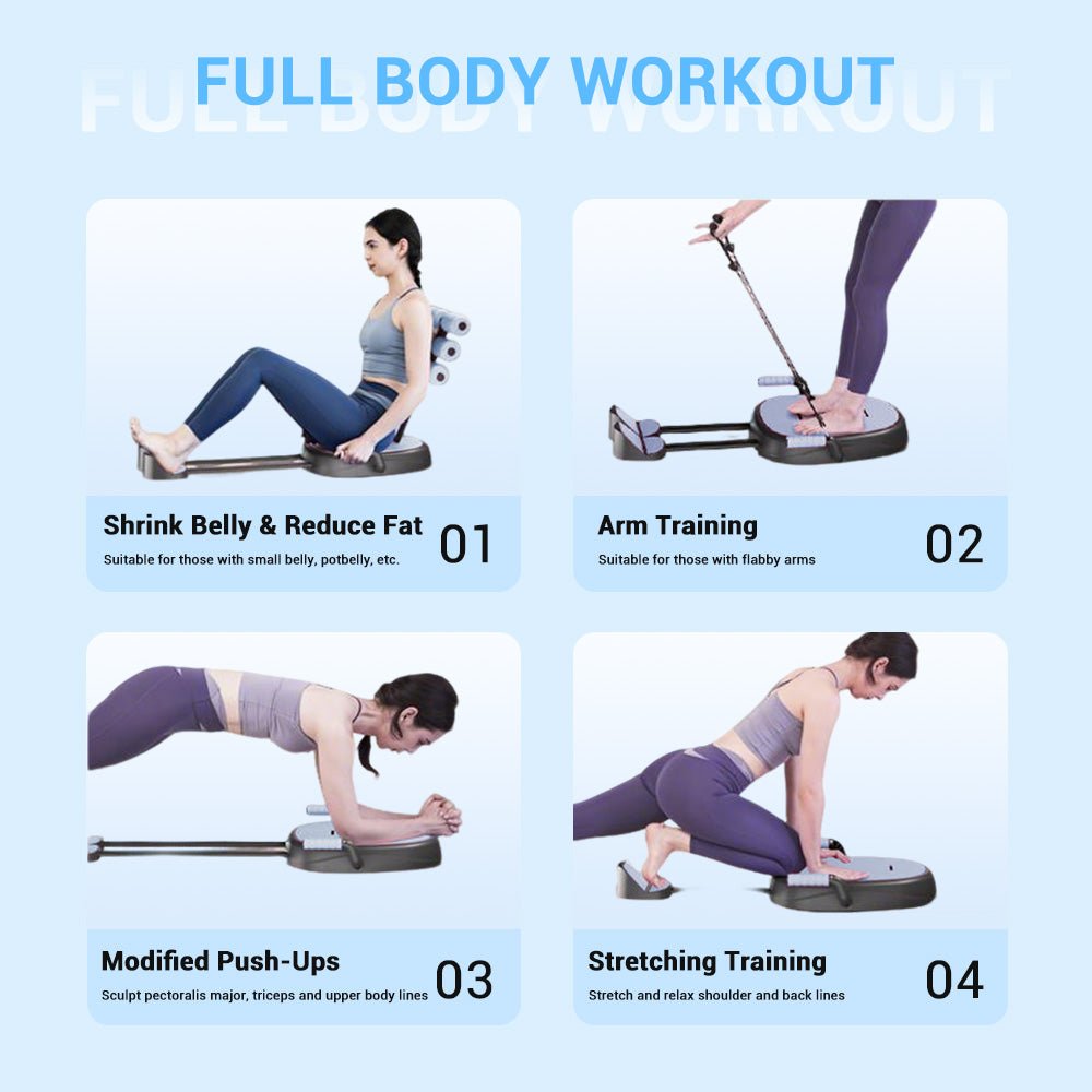Sit-Up Rowing Machine Trainer with Resistance Band - AGILITHOR