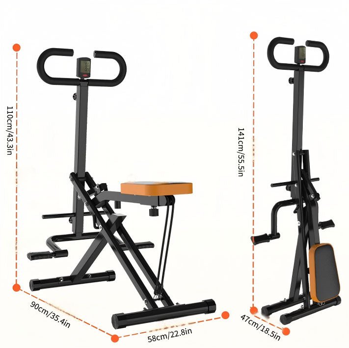 Squat Maschine für Home Gym, Kniebeugen-Trainer mit einstellbarem Widerstand, faltbares Trainingsgerät mit LCD-Anzeige, ideal für Po-, Bein- und Core-Training hersteller-garantie festlandchina - AGILITHOR