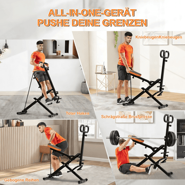 Squat Maschine für Home Gym, Kniebeugen-Trainer mit einstellbarem Widerstand, faltbares Trainingsgerät mit LCD-Anzeige, ideal für Po-, Bein- und Core-Training hersteller-garantie festlandchina - AGILITHOR