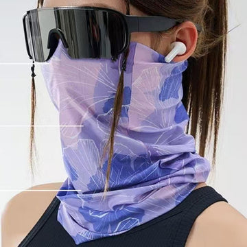 UV Protection Ice Silk Neck Gaiter & Face Cover — Cooling Sun Mask for Outdoor Sports - AGILITHOR
