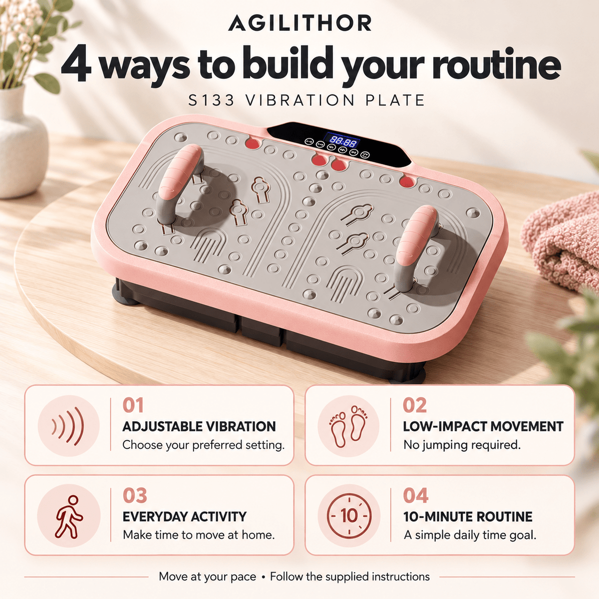 AGILITHOR vibration plate for home exercise