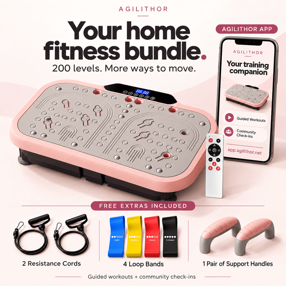 AGILITHOR vibration plate for home exercise