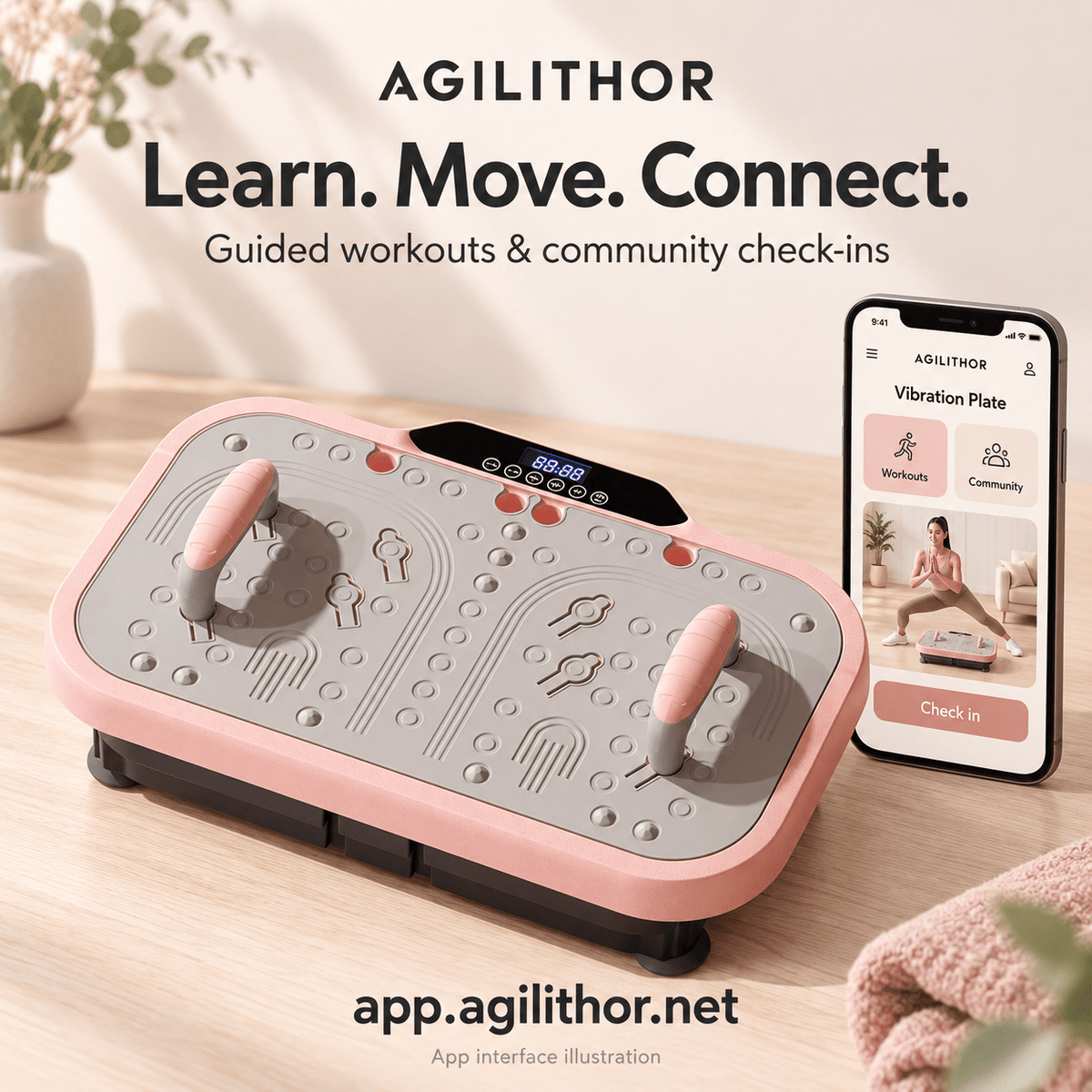AGILITHOR vibration plate for home exercise