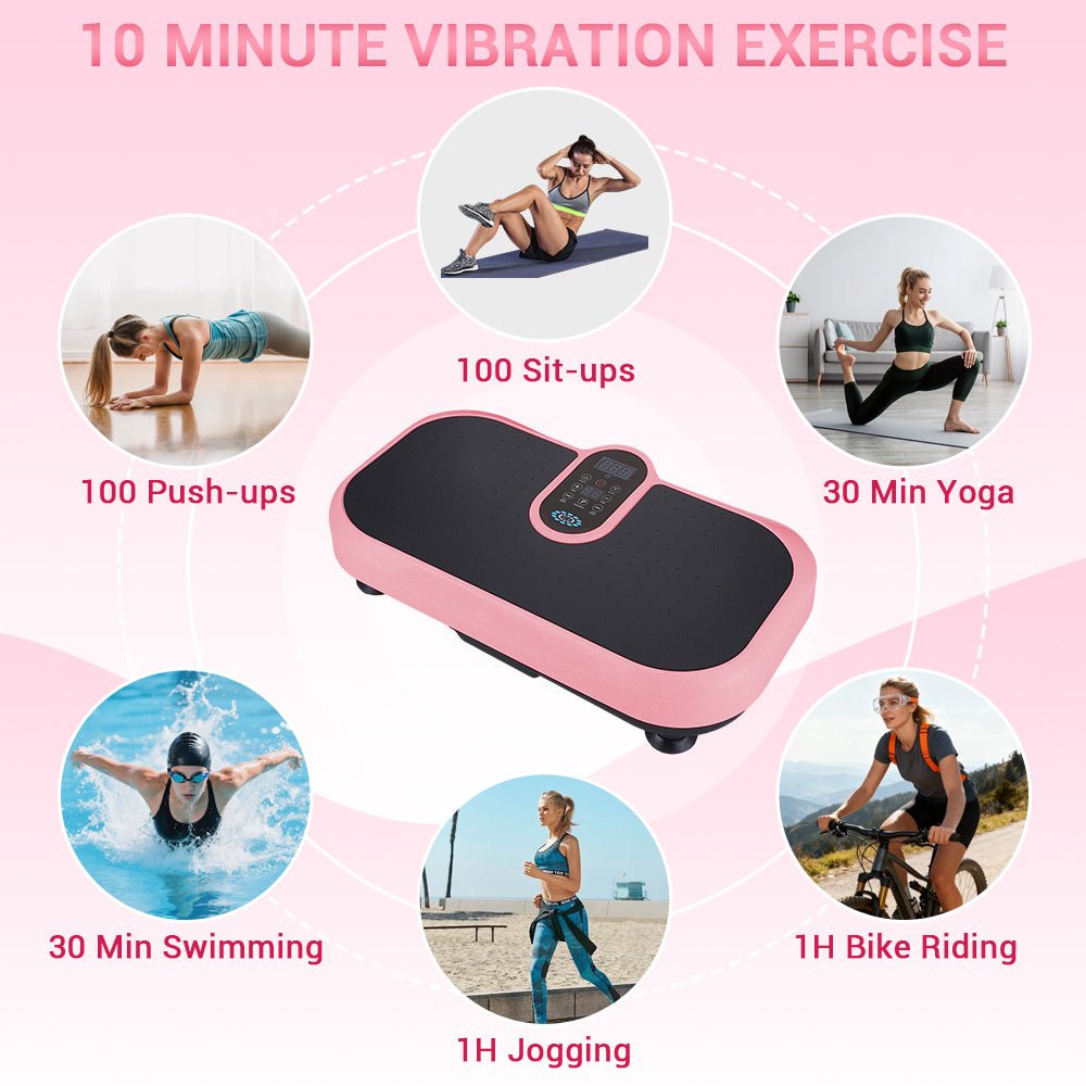 Vibration Plate Machine with Heated Foot Pads, Bluetooth Speaker & Remote Control - AGILITHOR
