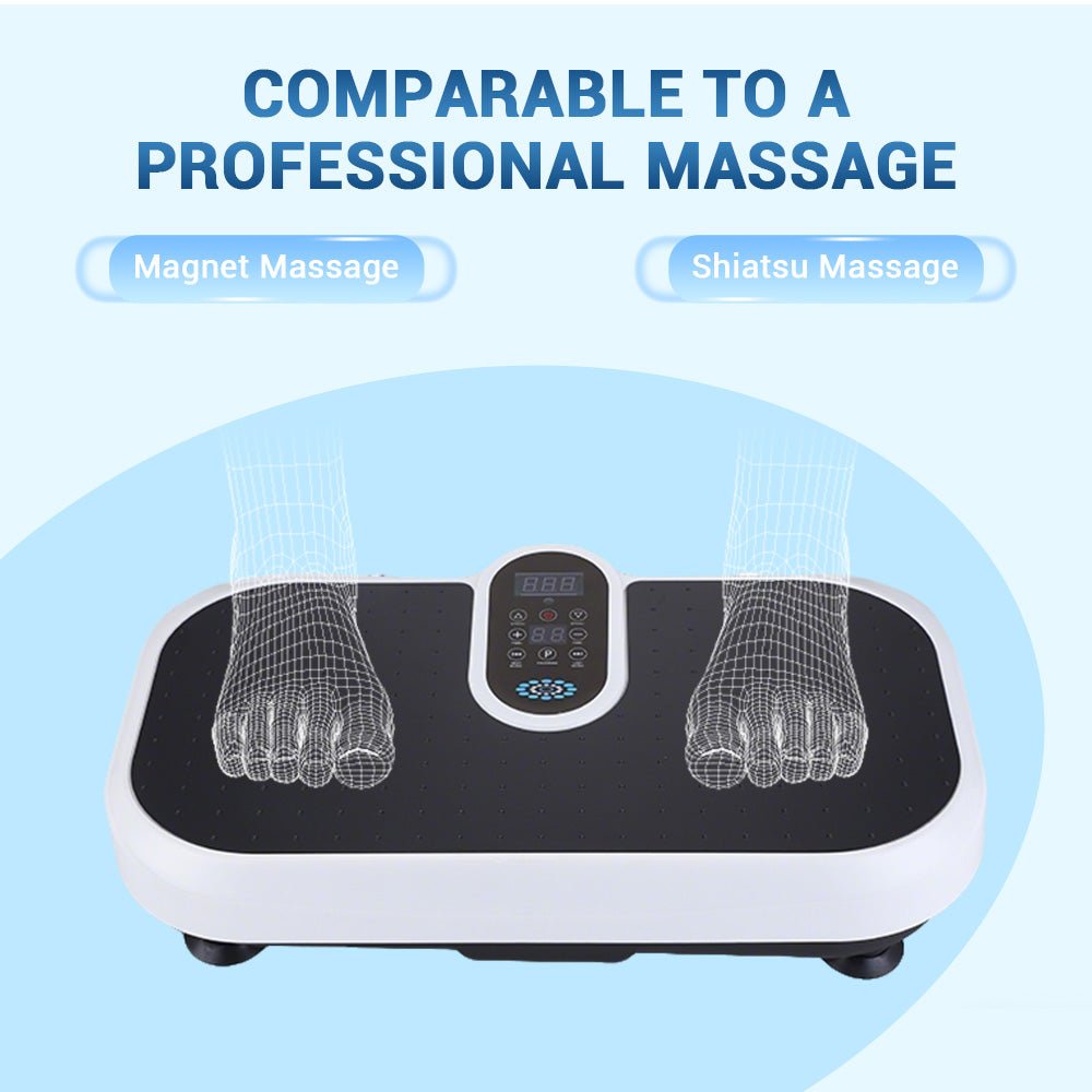 Vibration Plate Machine with Heated Foot Pads, Bluetooth Speaker & Remote Control - AGILITHOR