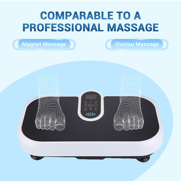Vibration Plate Machine with Heated Foot Pads, Bluetooth Speaker & Remote Control - AGILITHOR
