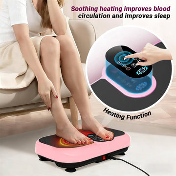 Vibration Plate Machine with Heated Foot Pads, Bluetooth Speaker & Remote Control - AGILITHOR