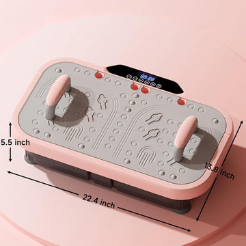 Vibration Plate Machine with Remote Control, LED Display & Massage Nodes - AGILITHOR