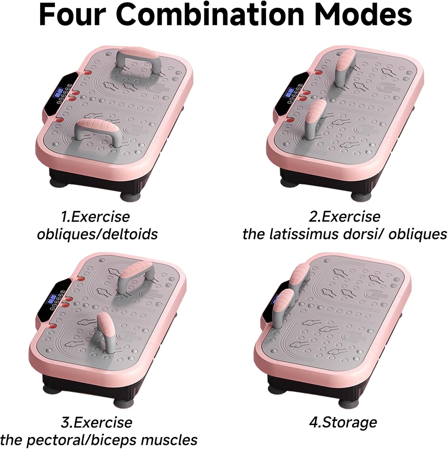 Vibration Plate Machine with Remote Control, LED Display & Massage Nodes - AGILITHOR