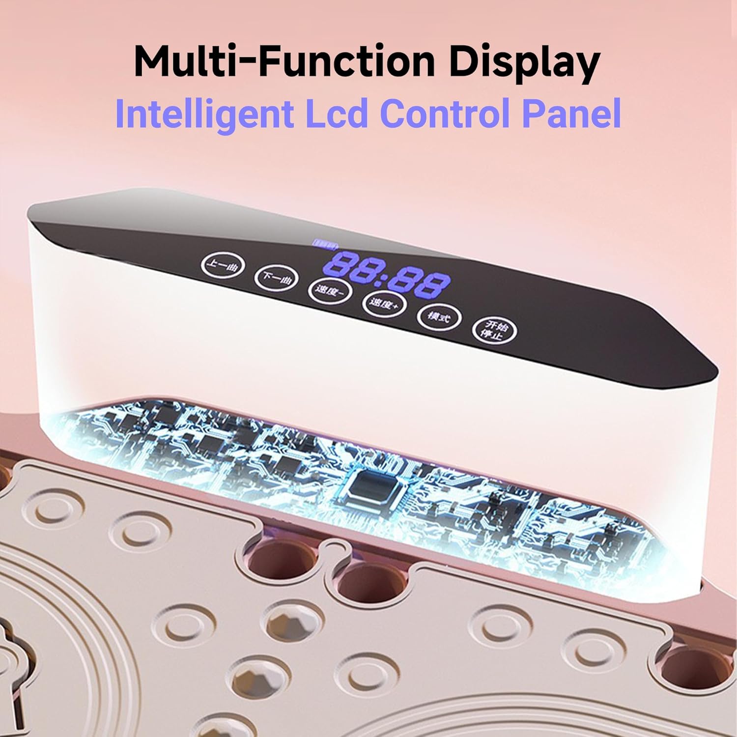 Vibration Plate Machine with Remote Control, LED Display & Massage Nodes - AGILITHOR