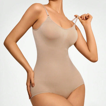 Women's Seamless Sculpting Thong Bodysuit with Built-in Bra - AGILITHOR
