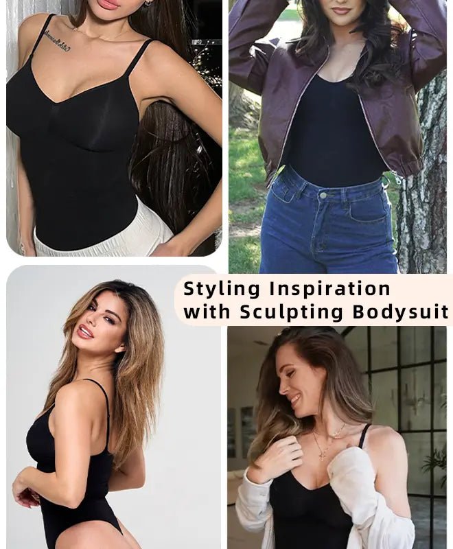 Women's Seamless Sculpting Thong Bodysuit with Built-in Bra - AGILITHOR